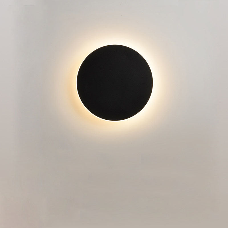 Bedroom Bedside Lamp Corridor Staircase Entrance Induction Lamp Solar Eclipse High-Grade Round Wall Lamp