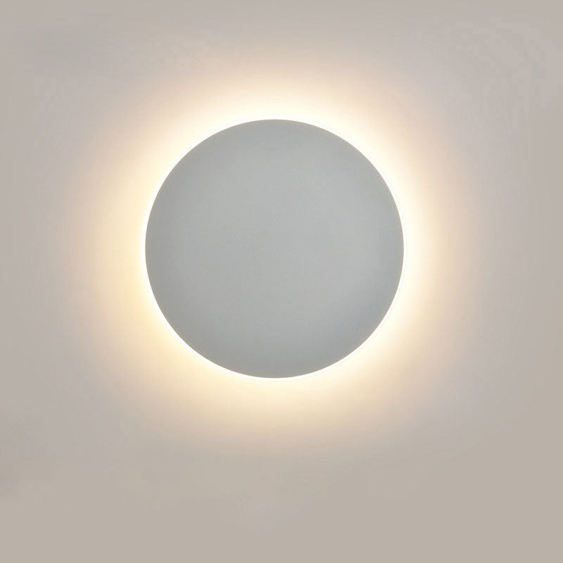 Bedroom Bedside Lamp Corridor Staircase Entrance Induction Lamp Solar Eclipse High-Grade Round Wall Lamp