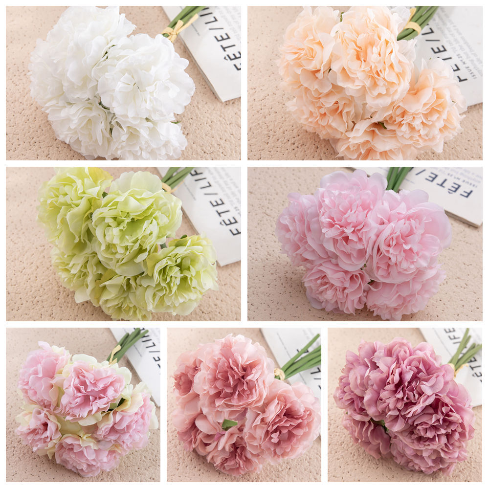 Simulation Of Peony Flower Bouquet Simulation Flower Home Decoration Crafts