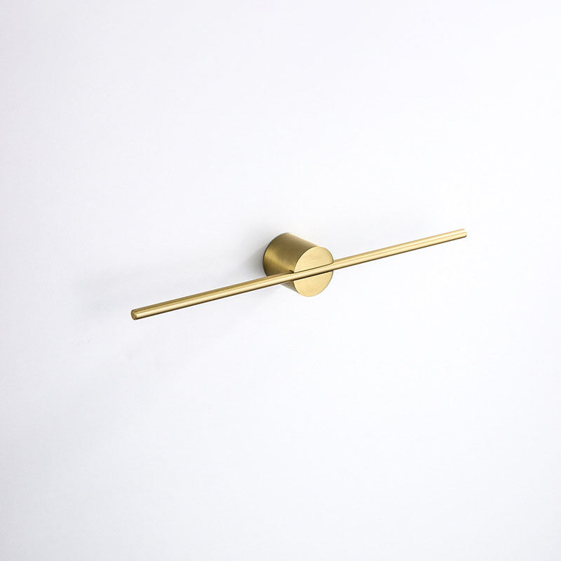 Light Luxury Towel Rack Creative Wire-Drawing Gold Adjustable Single Rod Bath Towel Rack