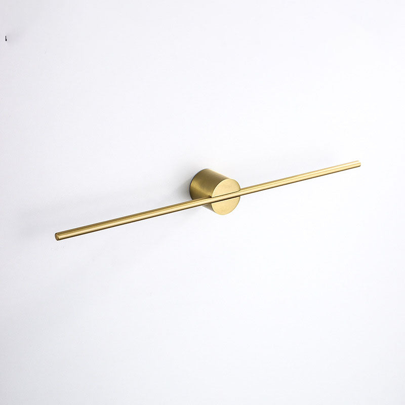 Light Luxury Towel Rack Creative Wire-Drawing Gold Adjustable Single Rod Bath Towel Rack