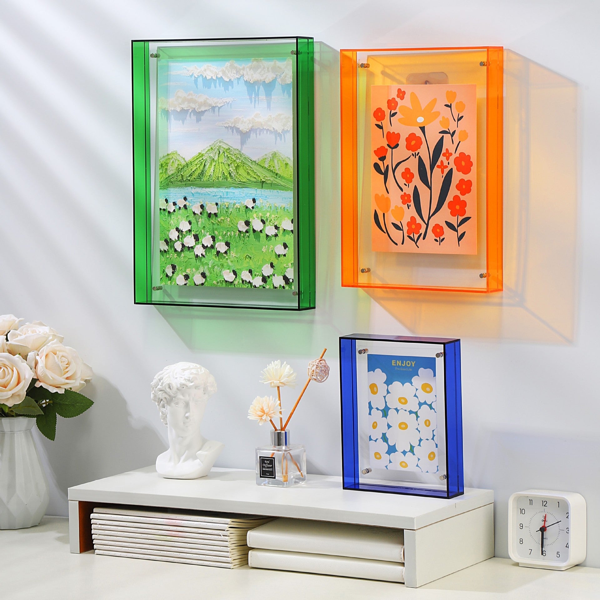 Acrylic Photo Frame Platform Light Luxury High Sense Transparent Display Frame