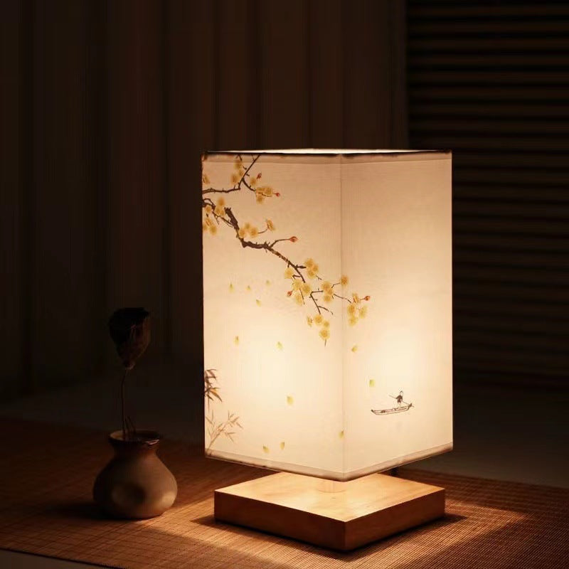 Chinese Style Retro Creative Nightlight Bedroom Warm Bedside Internet-Popular New Chinese Style Wood Decorative Table Lamp