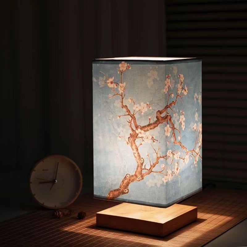 Chinese Style Retro Creative Nightlight Bedroom Warm Bedside Internet-Popular New Chinese Style Wood Decorative Table Lamp