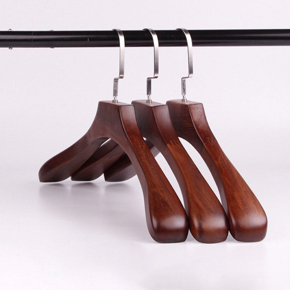 Retro Color Wooden Hanger Solid Wood Seamless Drying Rack