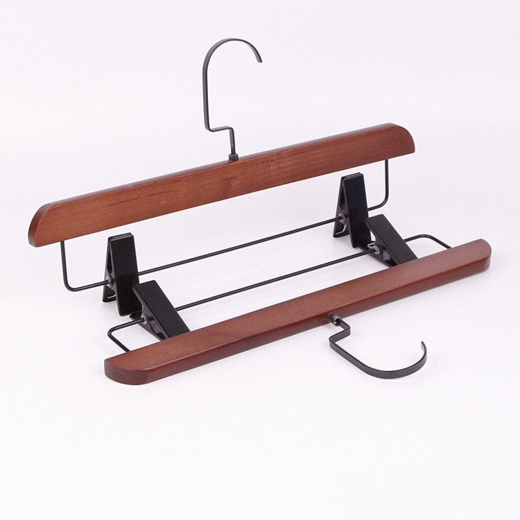 Retro Color Wooden Hanger Solid Wood Seamless Drying Rack