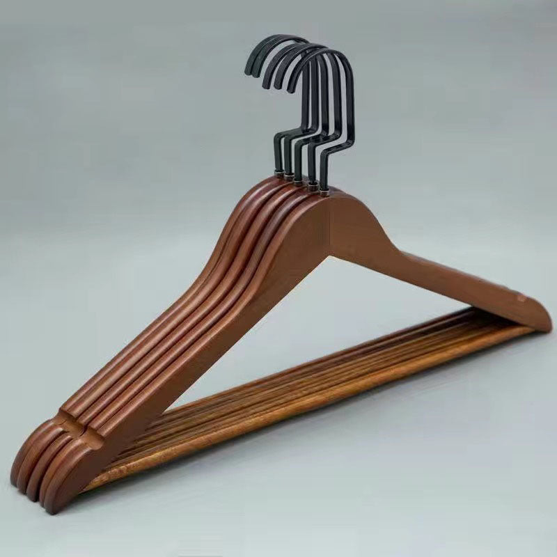 Retro Color Wooden Hanger Solid Wood Seamless Drying Rack