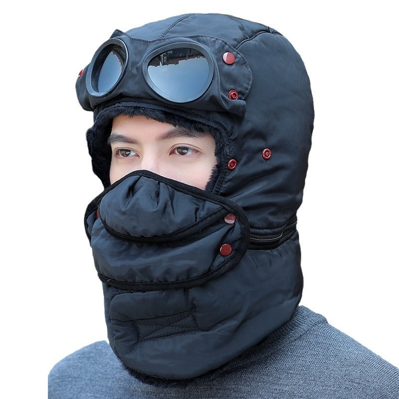 Winter Thick Warm Cotton Hat Outdoor Cycling Windproof Cold Hat