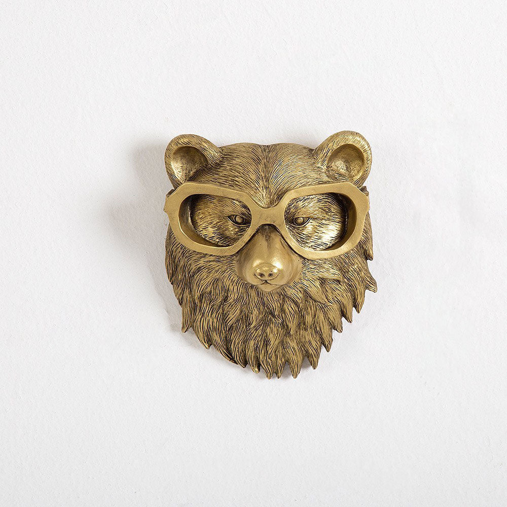 Antique Copper Animal Pendant Indoor Home BedRoom Decoration Living room Fireplace Resin Craft Wall Hanging