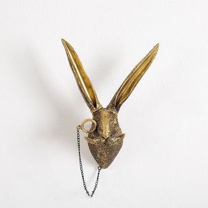 Antique Copper Animal Pendant Indoor Home BedRoom Decoration Living room Fireplace Resin Craft Wall Hanging