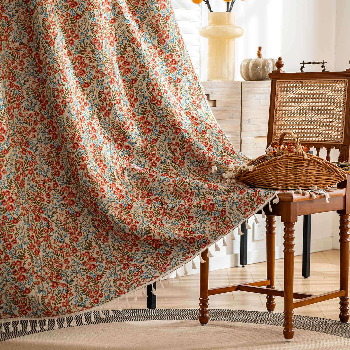 European And American Country Pastoral Finished Curtain