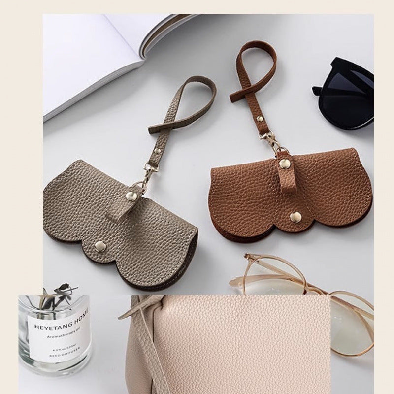 Maliben|Leather Eyeglass Case Pouch|Fashion Leather Portable For Daily Travel