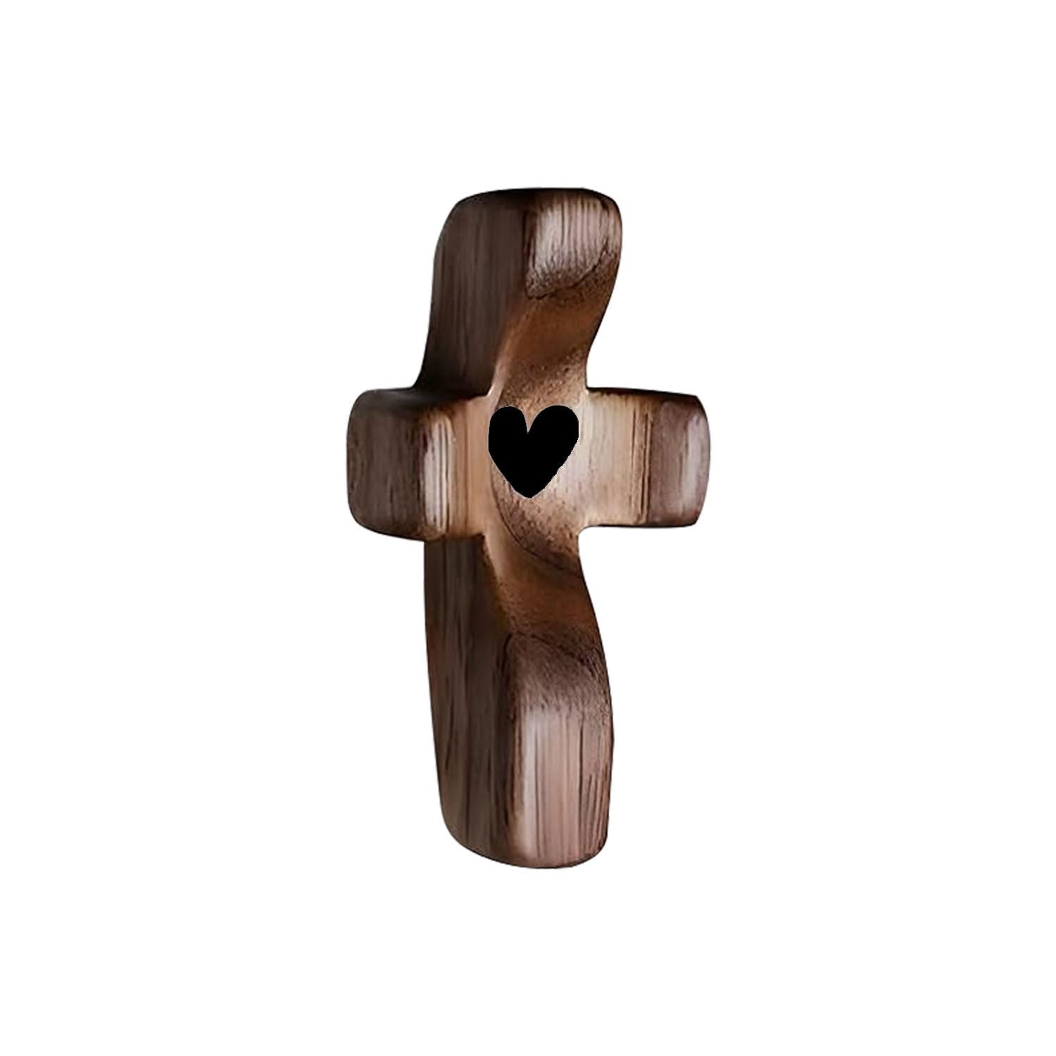 Maliben|Wooden Cross Fidget Toy|Polished Black Walnut Handheld 2 Pcs