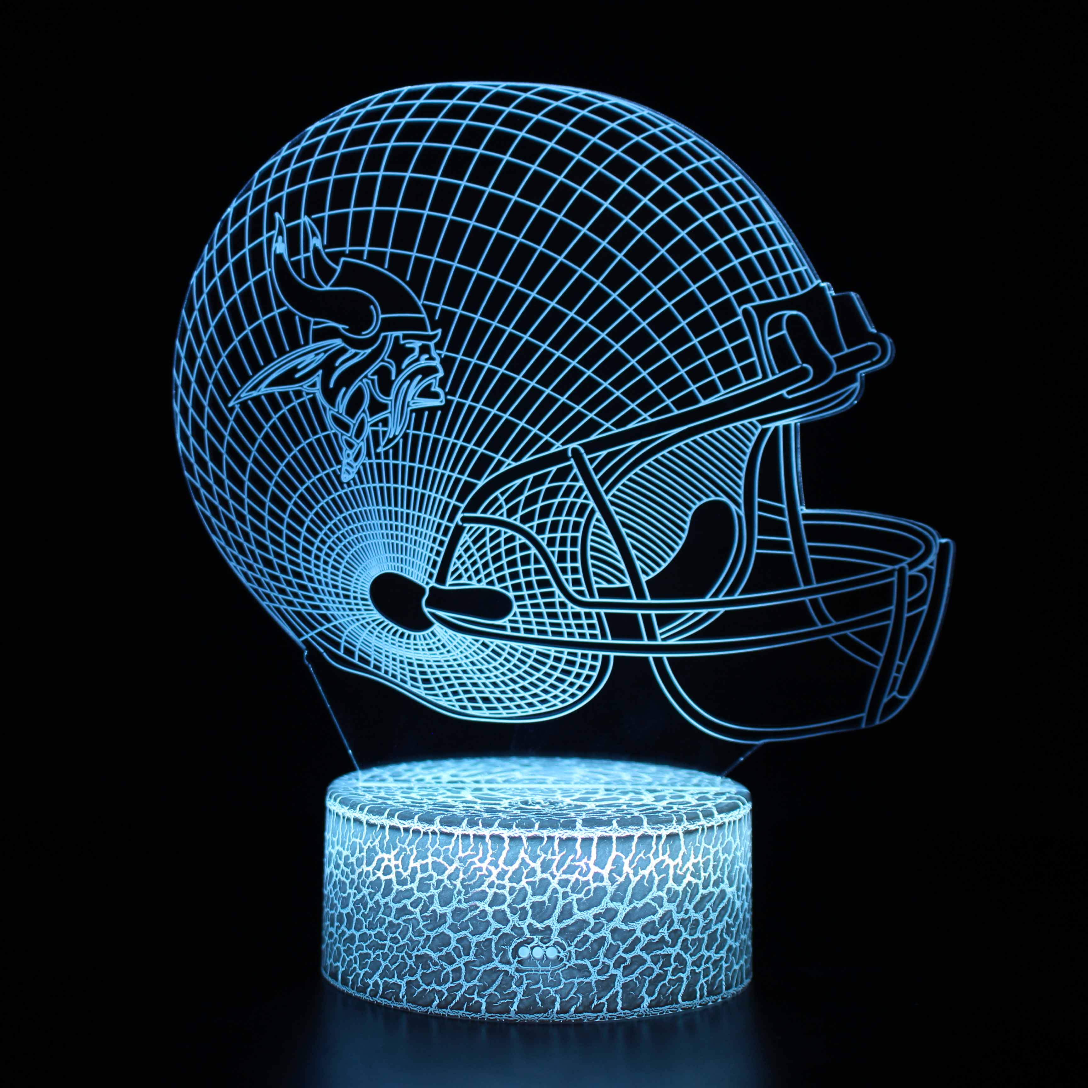 Maliben | Minnesota Vikings Football Helmet 3d Optical Illusion Lamp