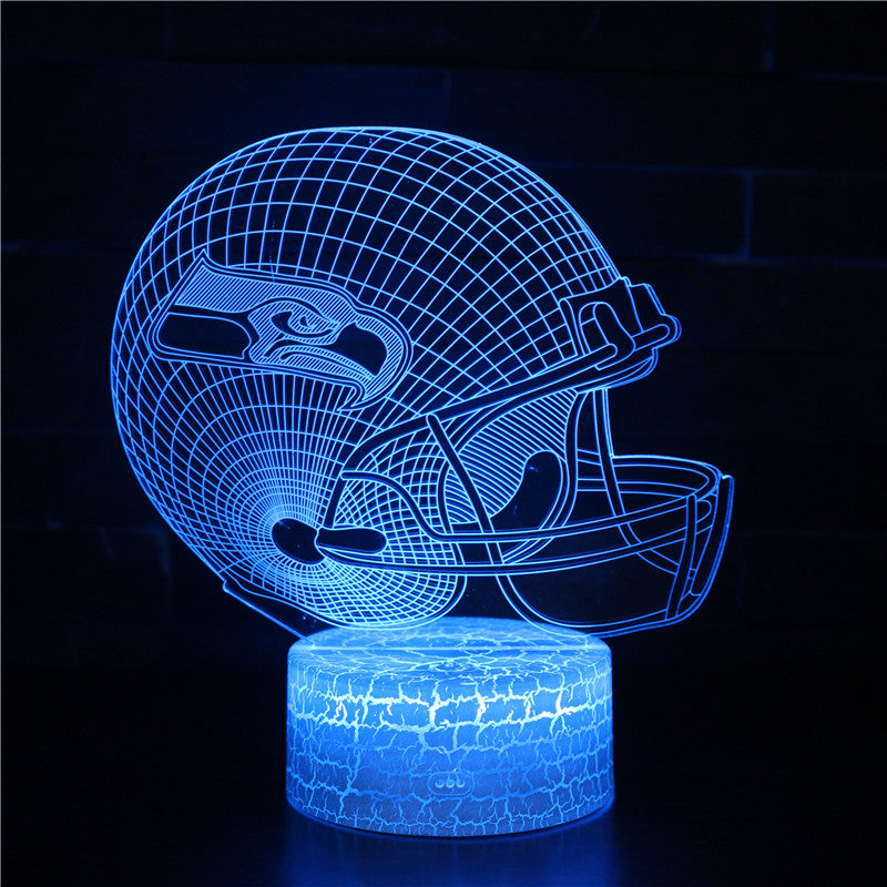 Maliben | Seahawks Football Helmet 3d Optical Illusion Lamp