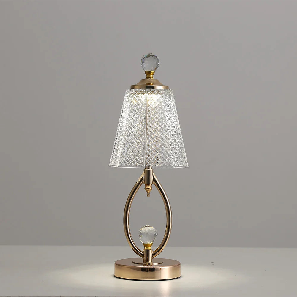 MAliben | Vintage Crystal Table Lamp - Elegant Vintage Crystal Table Lamp For a Charming Atmosphere