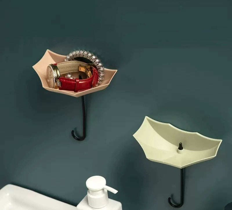 Maliben | Cute Umbrella Wall Hook - No-Drill Key & Coat Hanger