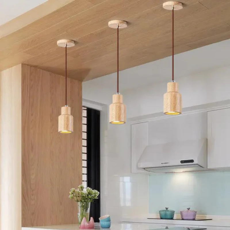 Maliben | Scandinavian Modern Led Pendant Lamp Of Wood