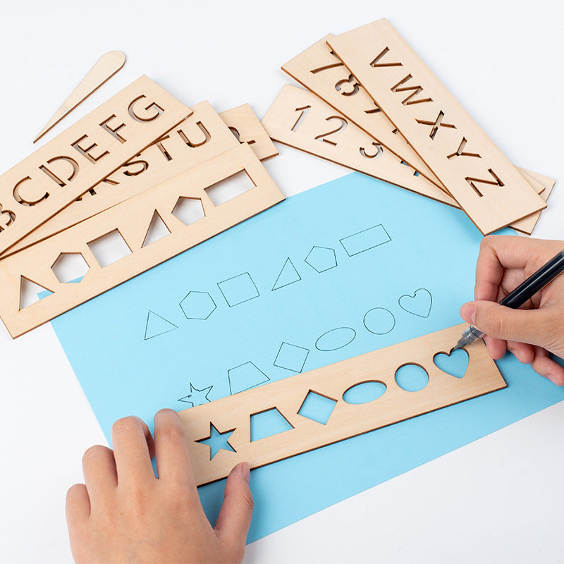 Maliben | Wooden Letters And Numbers Templates For Learning To Write