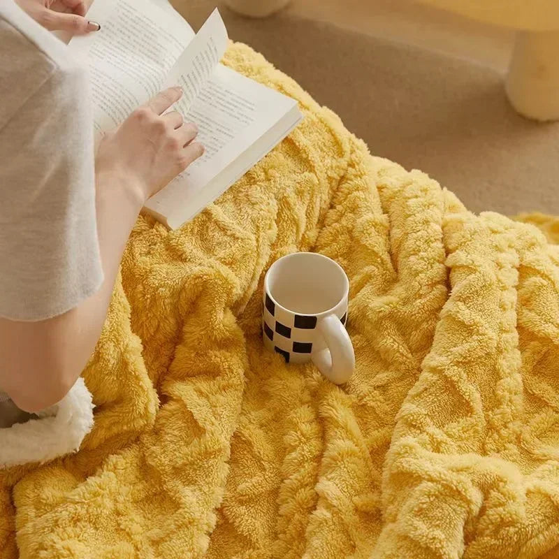Maliben | Warmwool Thick Lambswool Blanket Winter Comfort And Warmth