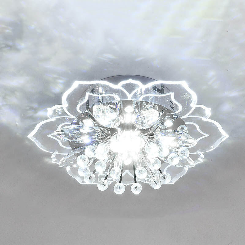 Maliben Glowpetal | Led Crystal Ceiling Light | Flower Shaped, Rgb Color Changing & Energy Efficient