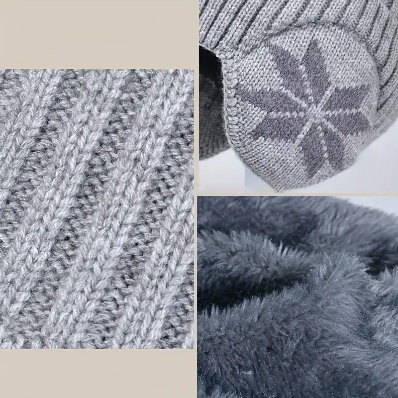 Maliben | Kids Winter Fleece Scarf Suit Knit Hat