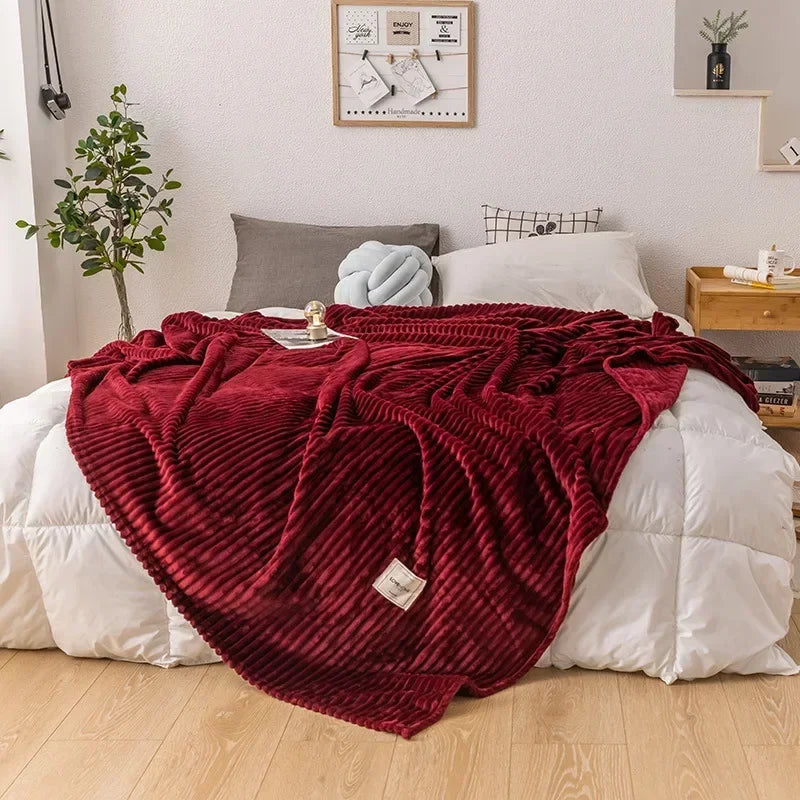 Maliben Thick Flannel Autumn Blanket - WarmHaven