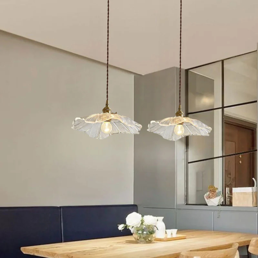 Maliben | Retro Lotus Glass Pendant Lamp