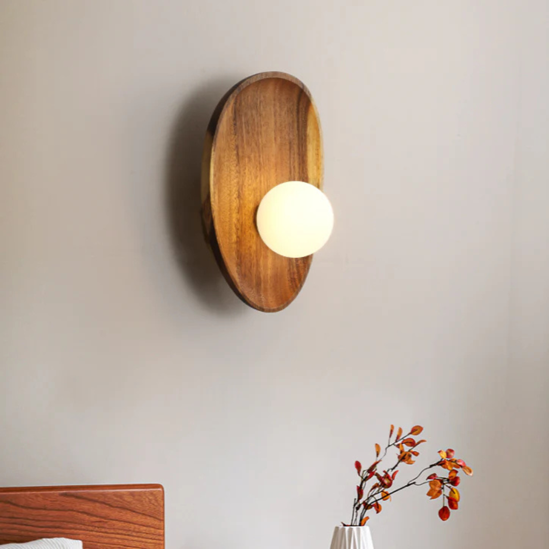 Maliben | Natural Wooden Led Wall Lamp