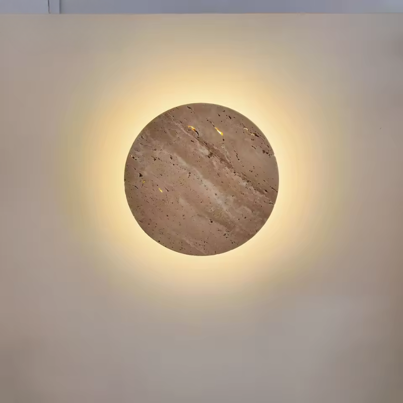 Maliben | Wabi-Sabi Travertine Natural Stone Wall Light