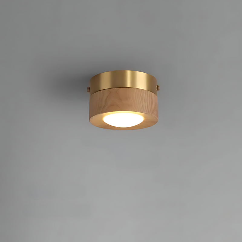 Maliben | | Walnut Ceiling Lamp With Led Spotlights