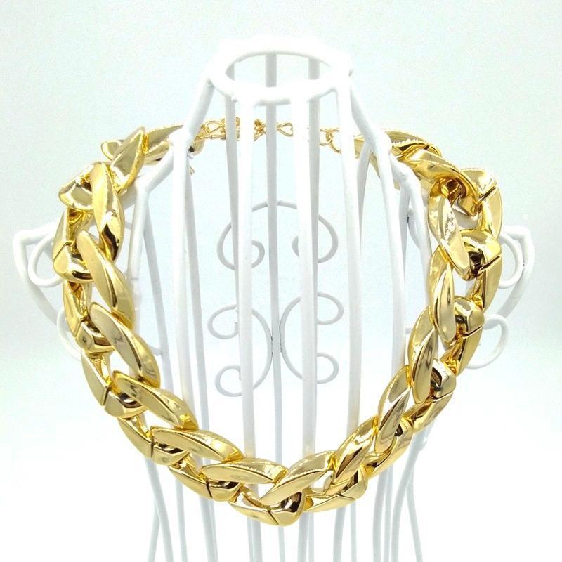 Maliben Thick golden chain pet safety collar