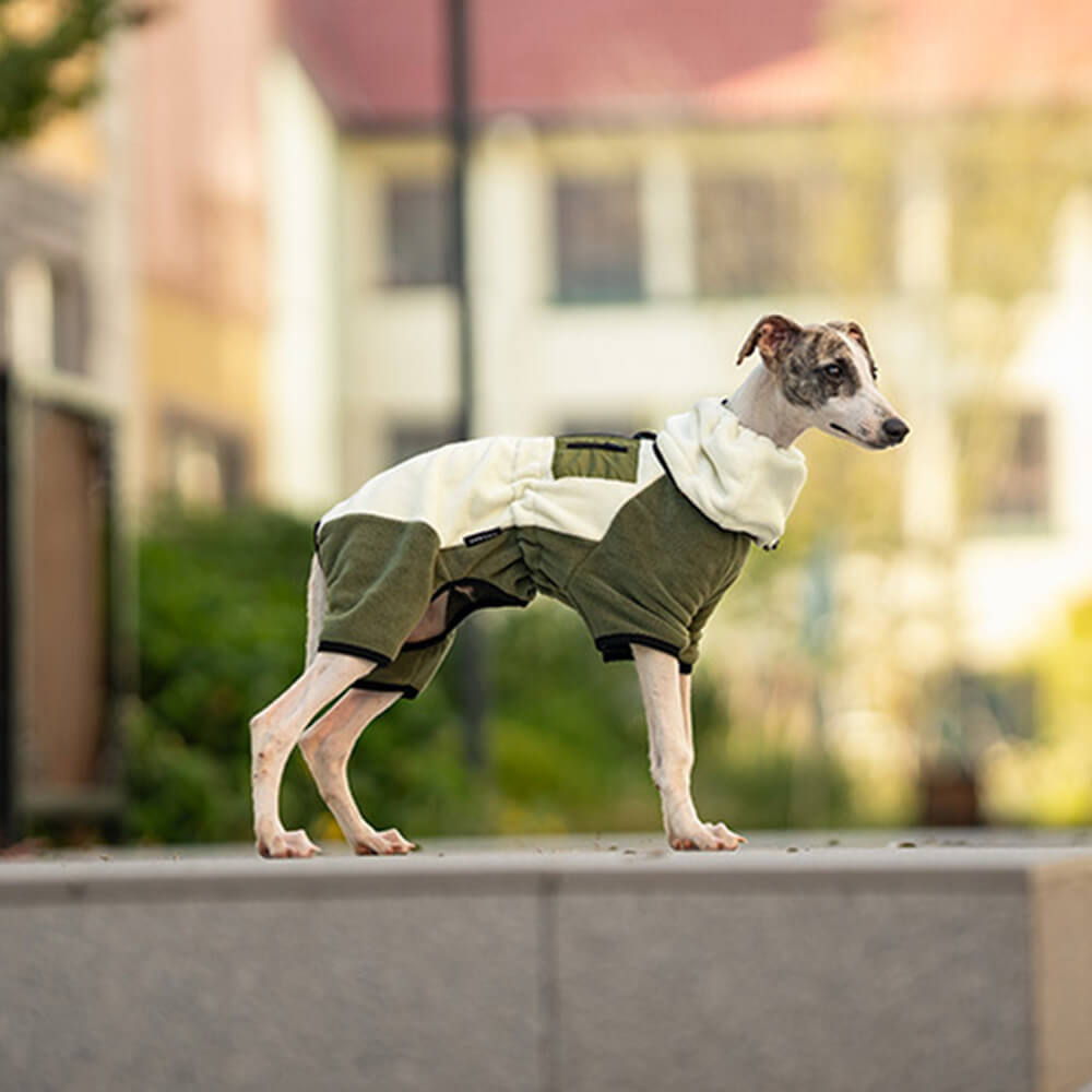 Maliben | Full Protection Polar Fleece Dog Overall with Removable Collar