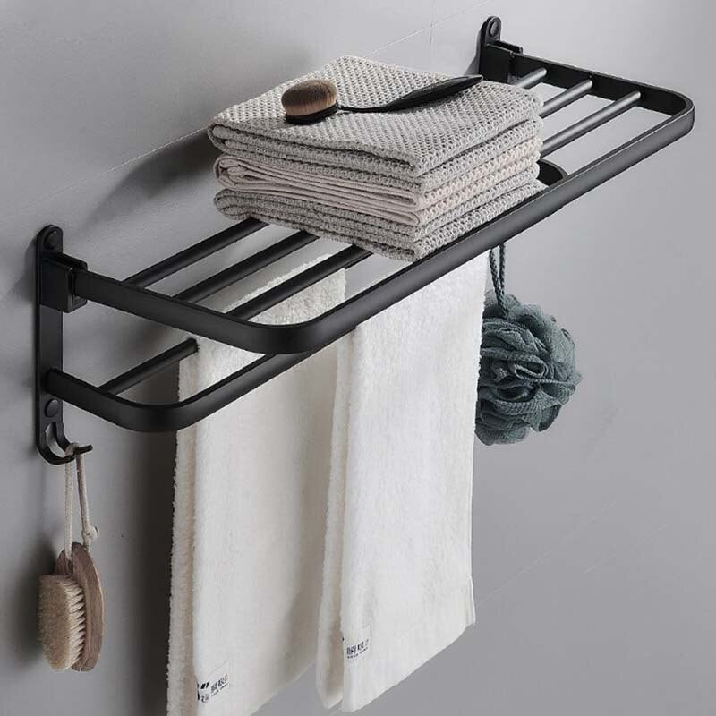 Maliben | Easy Organizer Bathroom Aluminum Foldable Towel Rack