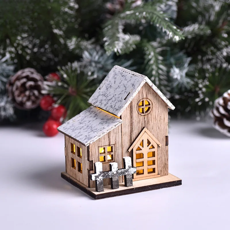 MAliben | Frostglitter Christmas Lanterns - Enchanting House-Shaped Christmas Decoration For a Magical Atmosphere