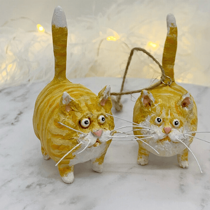 Maliben | Unique Handmade Cat Christmas Ornament - Purrfect Holiday Hangers