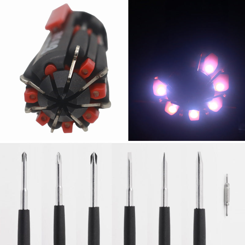 Maliben | 8-In-1 Screwdriver With Led Flashlight