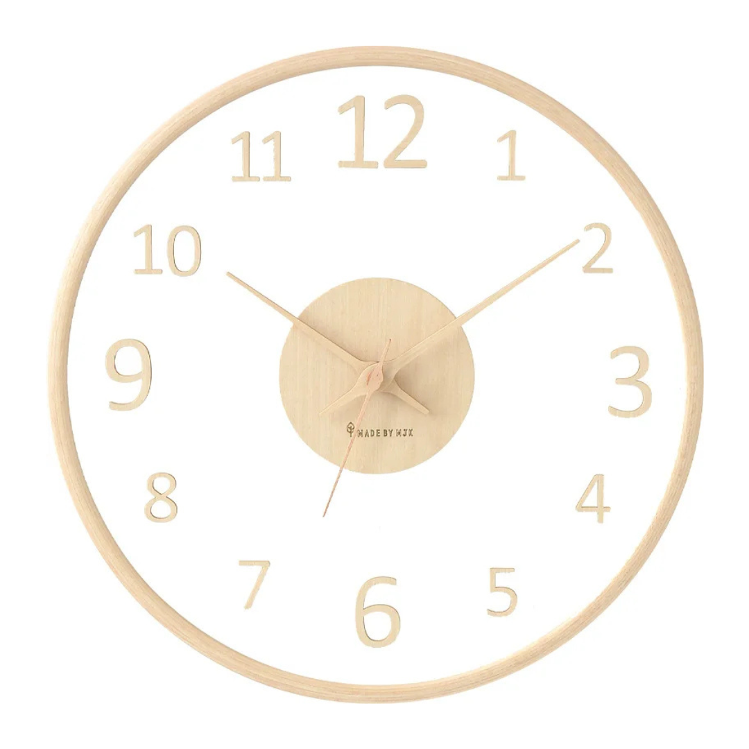 Maliben | Stylish Wooden Wall Clock Of Glass