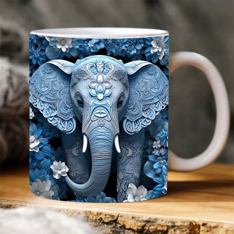 Maliben | 3D Elephant Flower Mug