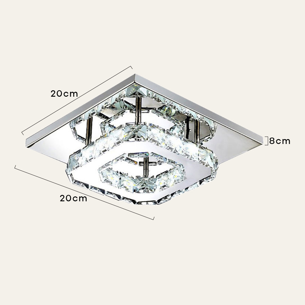 Maliben | Ceiling Light Crystal Led Modern Flush Fixture