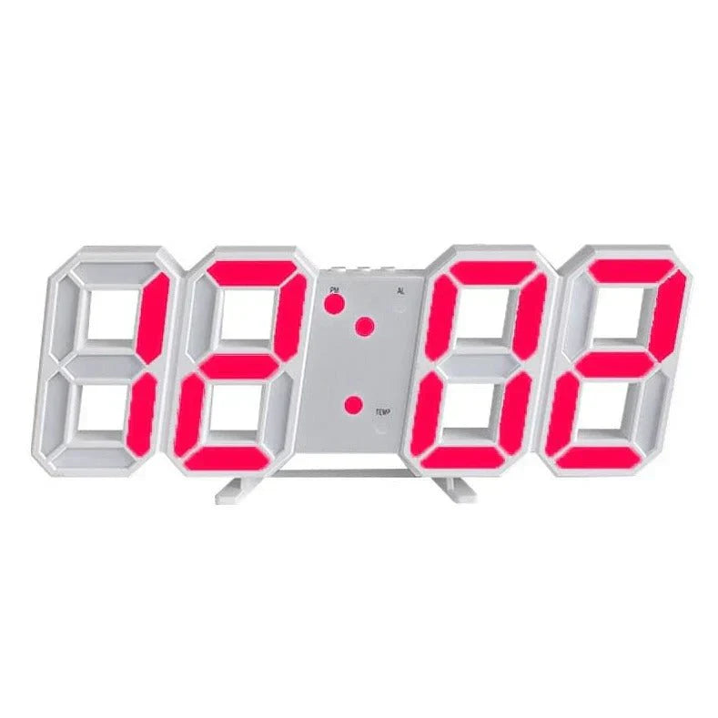 Maliben | Timeglow 3d Led Wall Clock – Digital Clock With Adjustable Lighting