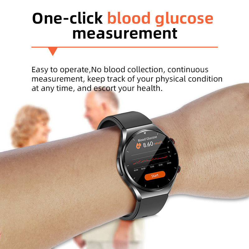 Maliben | One-Click Blood Sugar|Blood Glucose Blood Pressure Ecg|Ecg Hrv Heart Rate Monitor Health Smart Watch