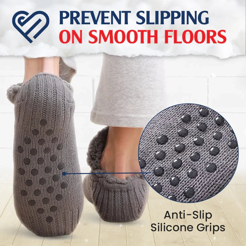 Maliben | Fleece-Lined Non-Slip Thermal Slippers Socks