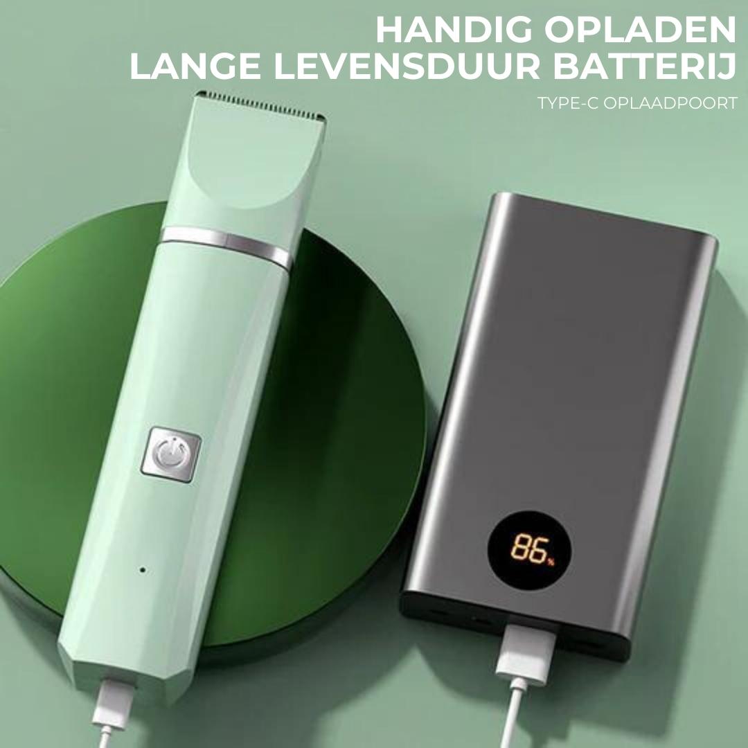 Maliben | Tierpflegegerät Groomilo 4-In-1 | Quiet & Rechargeable | For Fur & Nails | White-Green