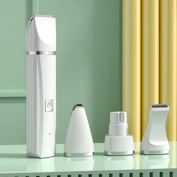Maliben | Tierpflegegerät Groomilo 4-In-1 | Quiet & Rechargeable | For Fur & Nails | White-Green