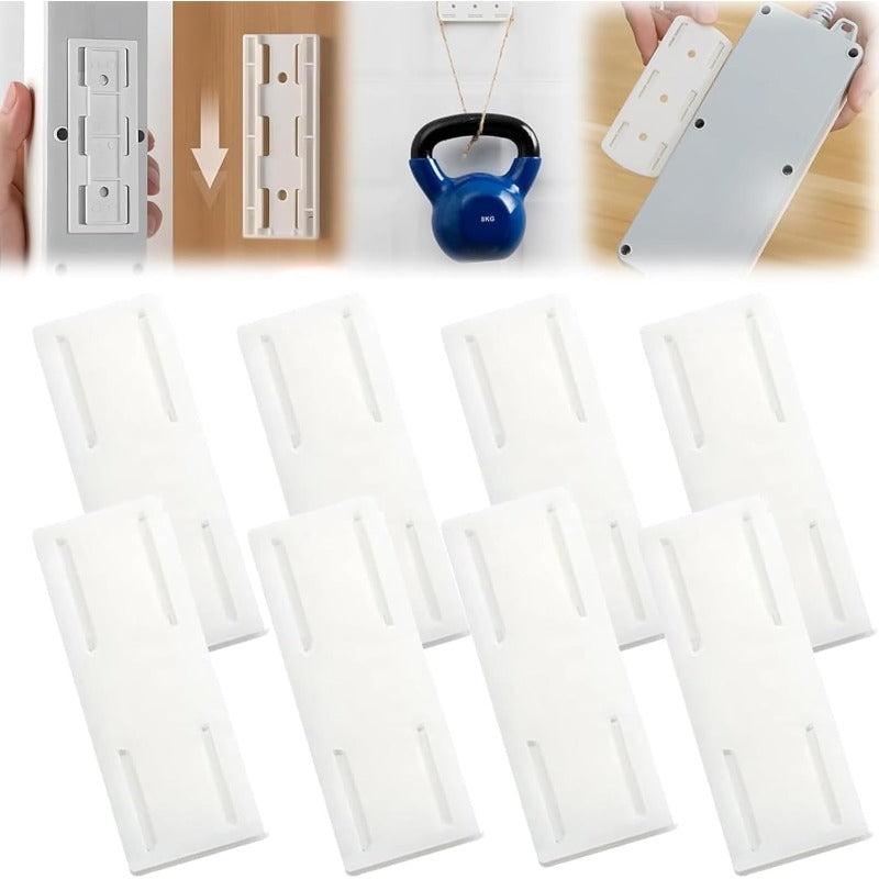 Maliben | Adhesive Power Strip Mounts | No-Drill Wall & Desk Organizer With Slide Rail