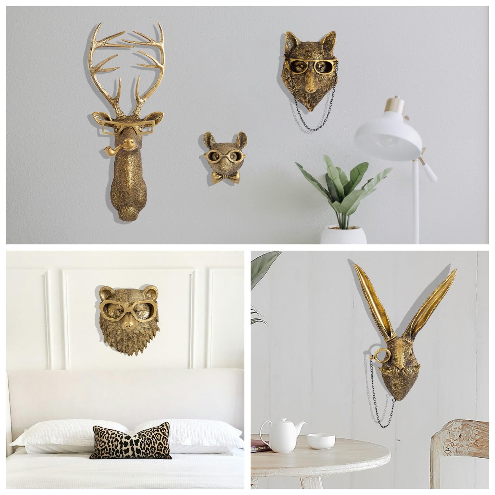 Maliben | Elegant Animal Head Wall Sculptures