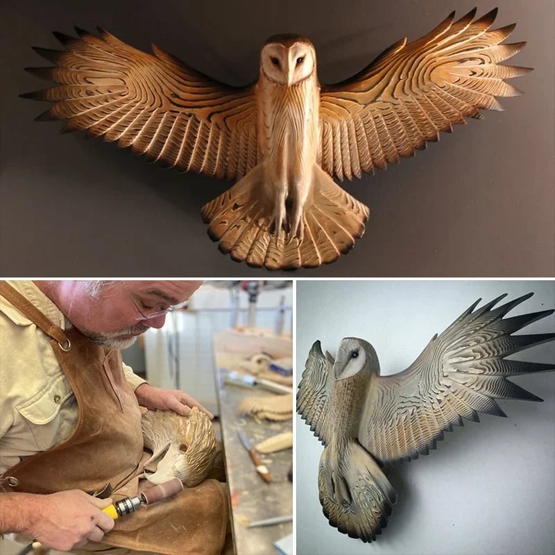 Maliben | Wooden Wall Decoration – Owl “Majestic”