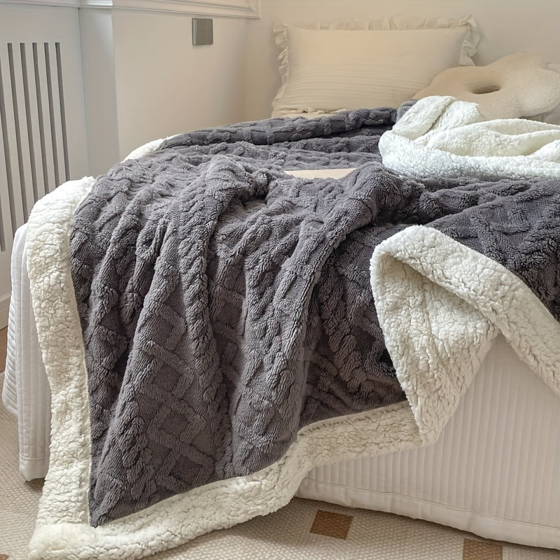 Maliben | Stylish Reversible Fleece Blanket For Ultimate Comfort And Warmth