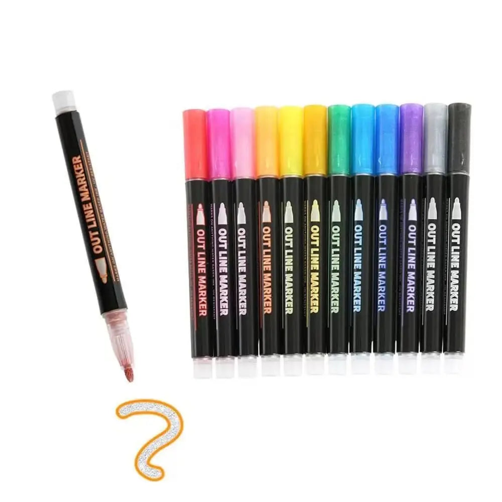 Maliben | Strahlkraft Metallic Marker Set — Make Your Art The Shining Center Of Attention!